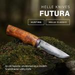 Helle Futura Camping Knife with Curly Birch Handle