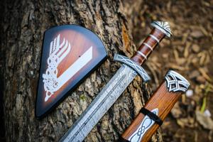Damascus Norseman Sword - Viking Collectible Blade