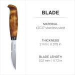 Helle Tollekniv Outdoor Fishing Knife with Sheath