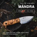 Helle Mandra Traditional Field Knife - Triple Steel