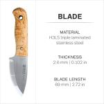 Helle Mandra Traditional Field Knife - Triple Steel