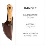 Helle Mandra Traditional Field Knife - Triple Steel