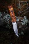 Helle Eggen Camping Knife with Curly Birch Handle