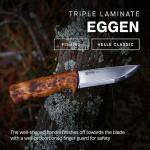 Helle Eggen Camping Knife with Curly Birch Handle