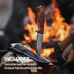 Helle Eggen Camping Knife with Curly Birch Handle