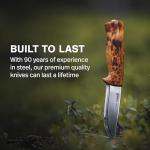 Helle Eggen Camping Knife with Curly Birch Handle