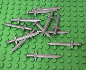 Flat Silver Greatsword for Lego Mini Figures