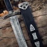 Viking Collectible: 2 Pcs Damascus Steel Sword
