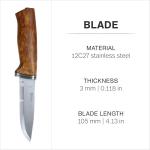 Helle Alden Outdoor Fishing Knife with Sheath