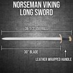 Norseman Viking Long Sword with Leather Scabbard