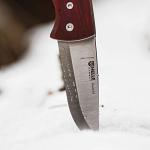 Helle Raud M Folding Pocket Knife - Red Birch