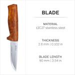 Helle Fossekallen Camping Knife with Sheath