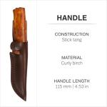 Helle Fossekallen Camping Knife with Sheath