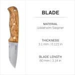Helle Wabakimi Outdoor Hunting Knife with Sheath