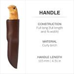 Helle Wabakimi Outdoor Hunting Knife with Sheath