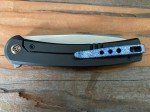 WE Knife 2102A Upshot Flipper with Black Ti Handles