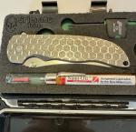 Grimsmo Norseman Knife - Stonewashed Finish with Gold Hardware