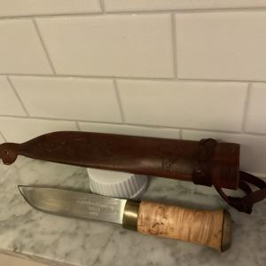 Helle Norway Lappland Leuku Knife with Leather Sheath