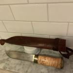 Helle Norway Lappland Leuku Knife with Leather Sheath