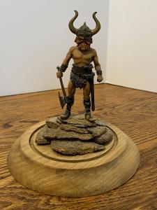 Norseman Viking Axe and Sword Figure 4.5" Tall