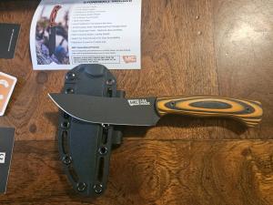 Montana Knife Company Stonewall Skinner 52100 Orange & Black