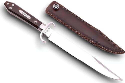 Hell's Belle Bowie Knife with Leather Sheath