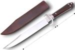 Hell's Belle Bowie Knife with Leather Sheath