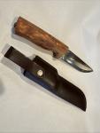 Helle Eggen Knife with Burl Wood Handle