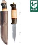 Helle Harding Curly Birch Fixed Knife w/Sheath