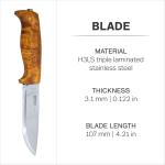 Helle Gaupe Knife - Triple Laminated Steel