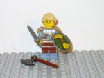 Viking Warrior Minifigure with Green Shield and Axe