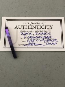 Grimsmo Rask Black Timascus Backspacer - Purple/Blue