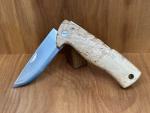 Helle Dokka Folding Knife Curly Maple Handle
