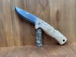 Helle Dokka Folding Knife Curly Maple Handle