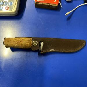 Helle Knives H3LS Curly Birch Fixed Blade Knife