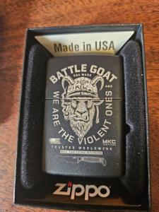 Montana Knife Company Silver Battle Goat Zippo
