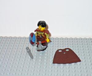 Norseman Viking Ship with Warrior and Shield