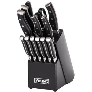 Viking 14-Piece Knife Set with Rubberwood Block