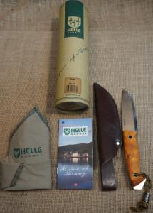 Helle Utvaer Fixed Blade Knife with Curly Birch