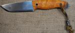 Helle Utvaer Fixed Blade Knife with Curly Birch