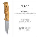 Helle Bleja Norwegian Folding Knife with Birch Handle