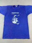 Vintage Blue Viking Skull Sword T-Shirt Size Large