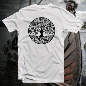 Yggdrasil Tree Viking Rune Cotton T-Shirt