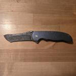 Grimsmo Norseman Blue Crosshatch Acid Etched Knife