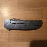 Grimsmo Norseman Blue Crosshatch Acid Etched Knife