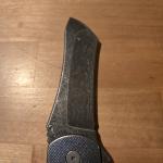 Grimsmo Norseman Blue Crosshatch Acid Etched Knife