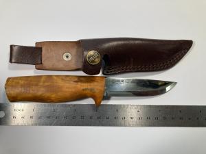 Helle Fossekallen Birch Handle Knife with Sheath