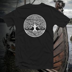 Yggdrasil Tree Viking Rune Cotton T-Shirt