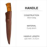 Helle Steinbit Outdoor Fishing Knife, Stainless Steel