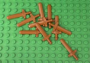 10 Pcs Dark Orange Viking Shortsword Set